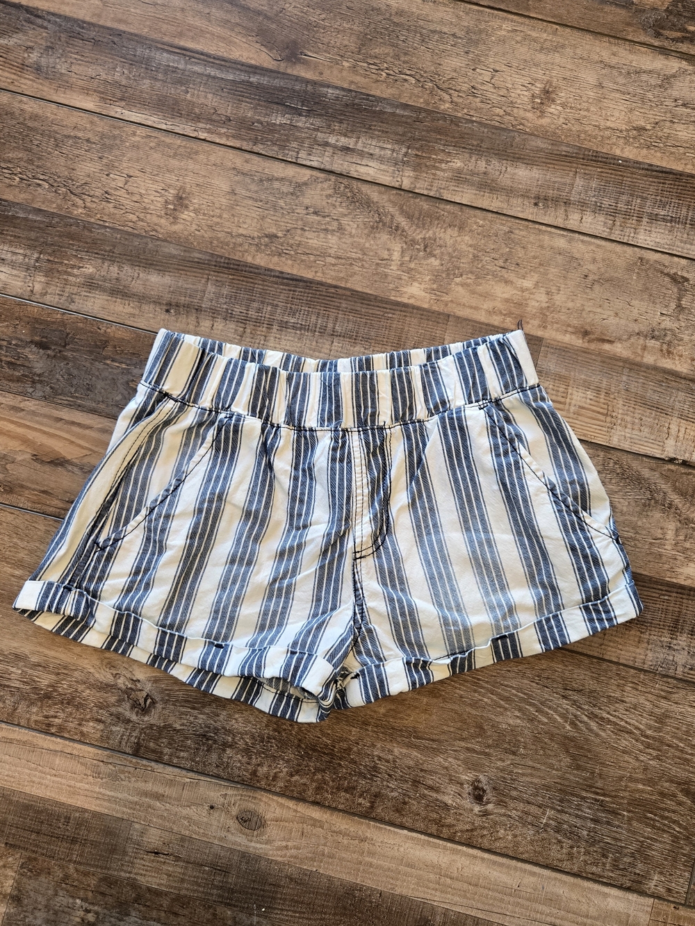 Rewash Blue White Striped Pull On Shorts S